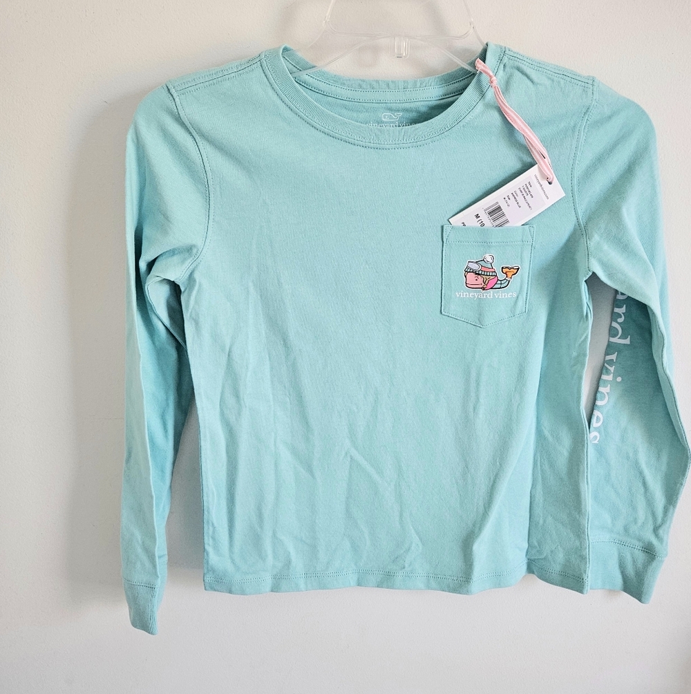 Vineyard Vines Kids Aqua Long Sleeve Tee NWT